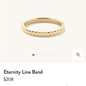 Mejuri Eternity Line Band Size 8 Solid 14k Yellow Gold